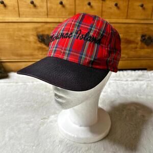 KC Vintage Mackinac Island Plaid Snapback Hat Red Unisex OS